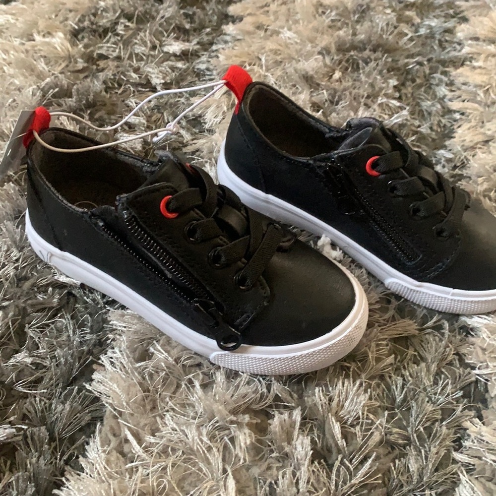 New Cat and Jack black sneakers.